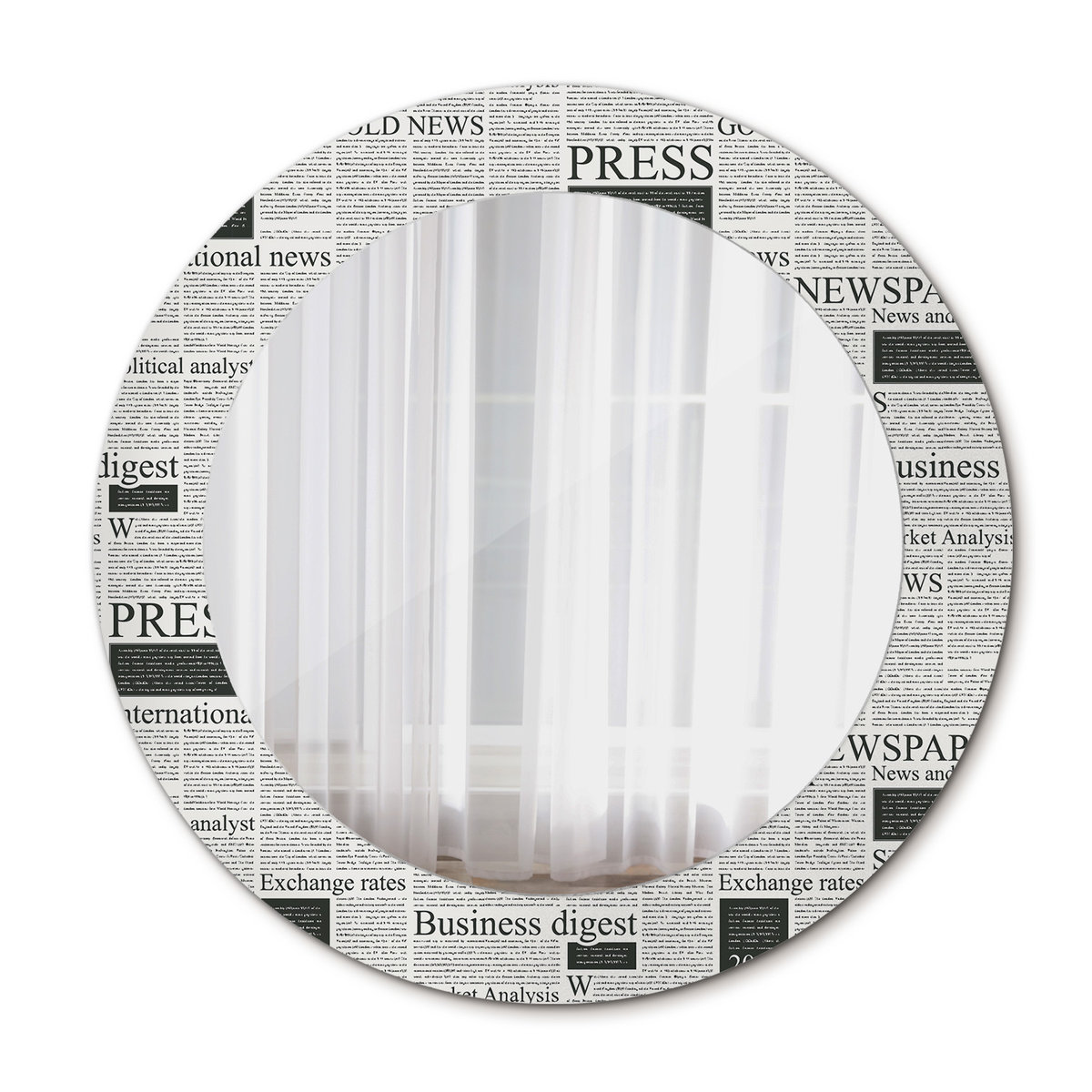 Nowoczesne Lustro Gazety 60cm