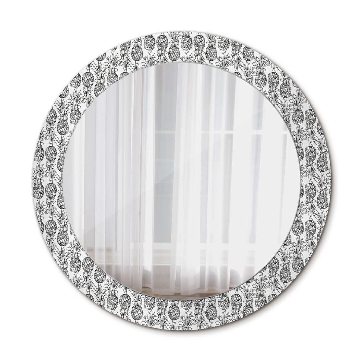 Lustro do Łazienki Glamour Ananasy 70cm