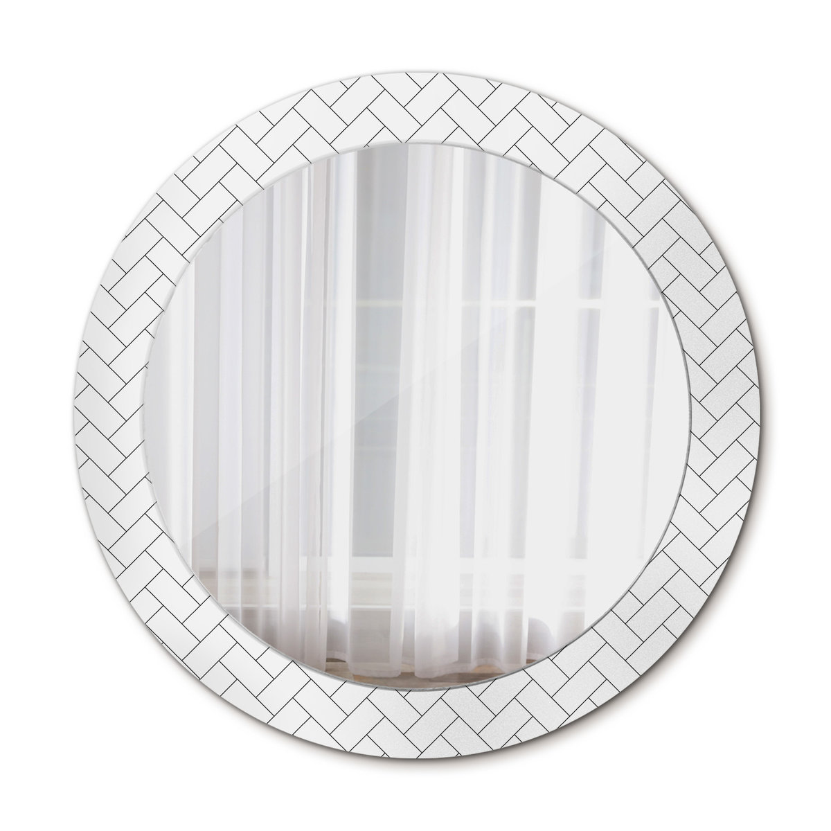 Ścienne Lustro Rama Glamour Jodełka 70cm
