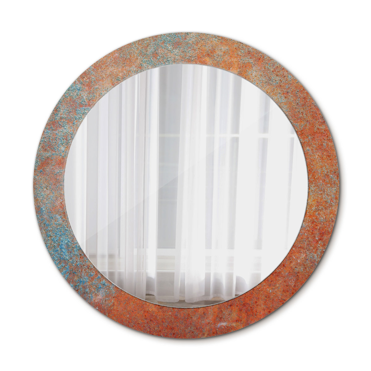 Nowoczesne Lustro do Łazienki Rdzawy metal 70cm