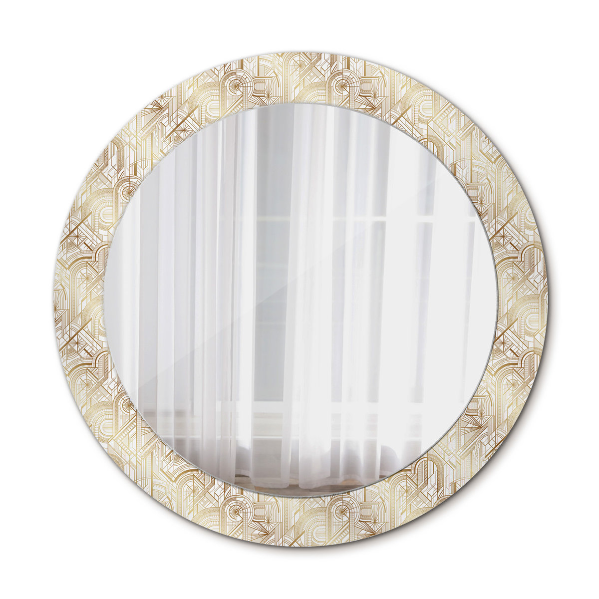 Okrągłe Lustro Ścienne Kompozycja art deco 70cm