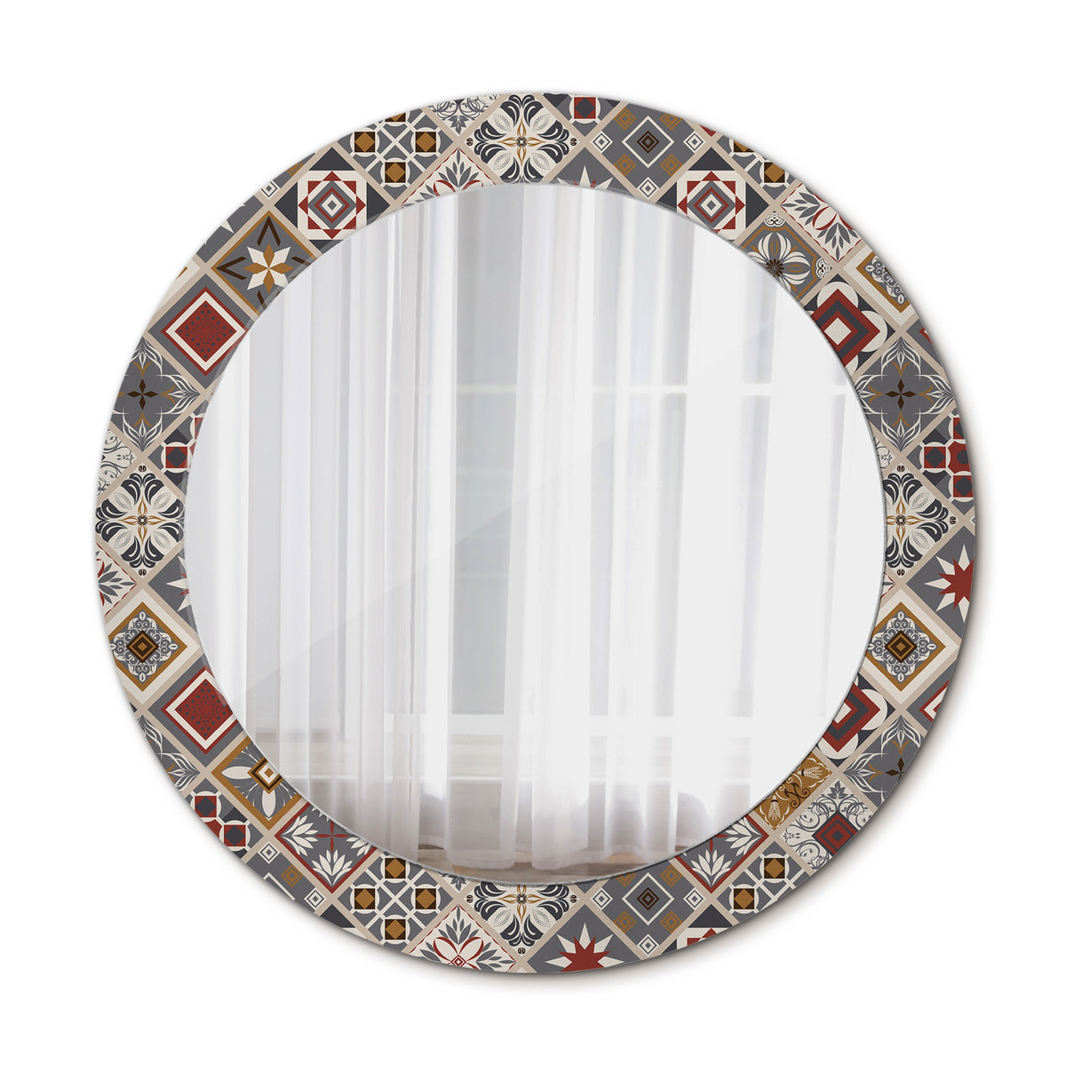 Nowoczesne Lustro do Salonu Turecki wzór 70cm
