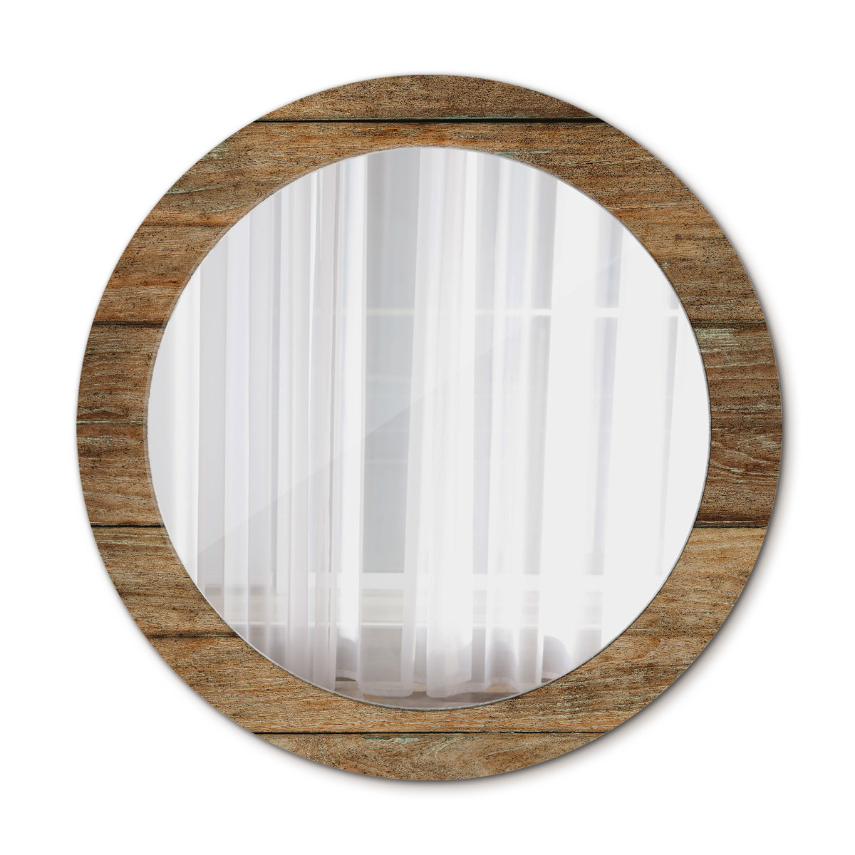 Lustro do Łazienki Glamour Stare drewno 70cm