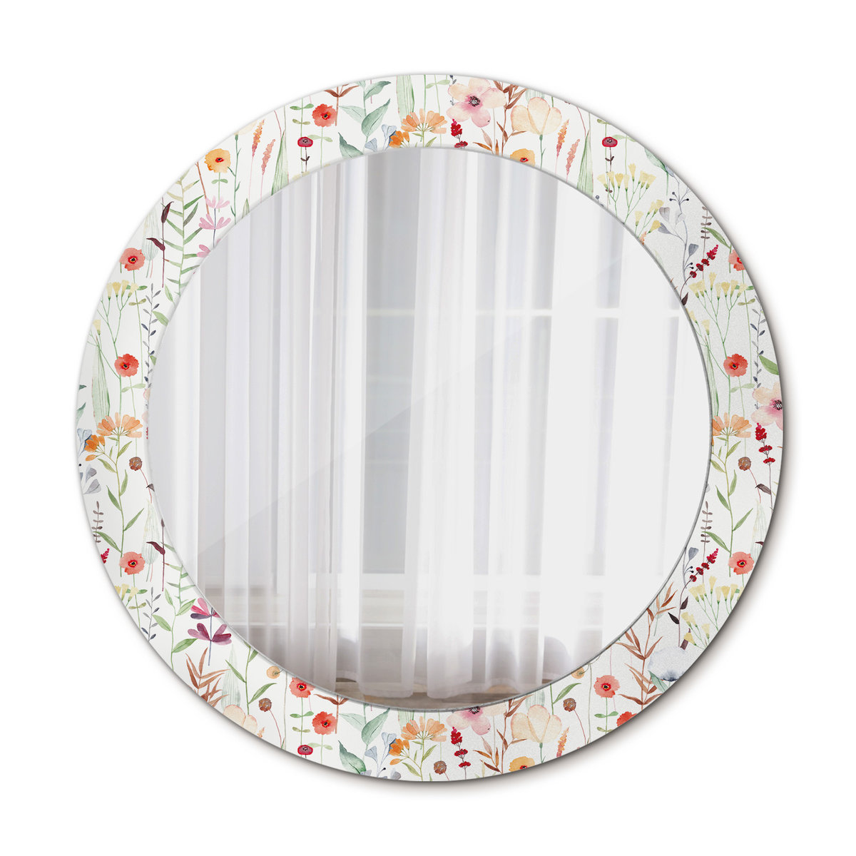 Nowoczesne Lustro do Łazienki Dzikie kwiaty 70cm