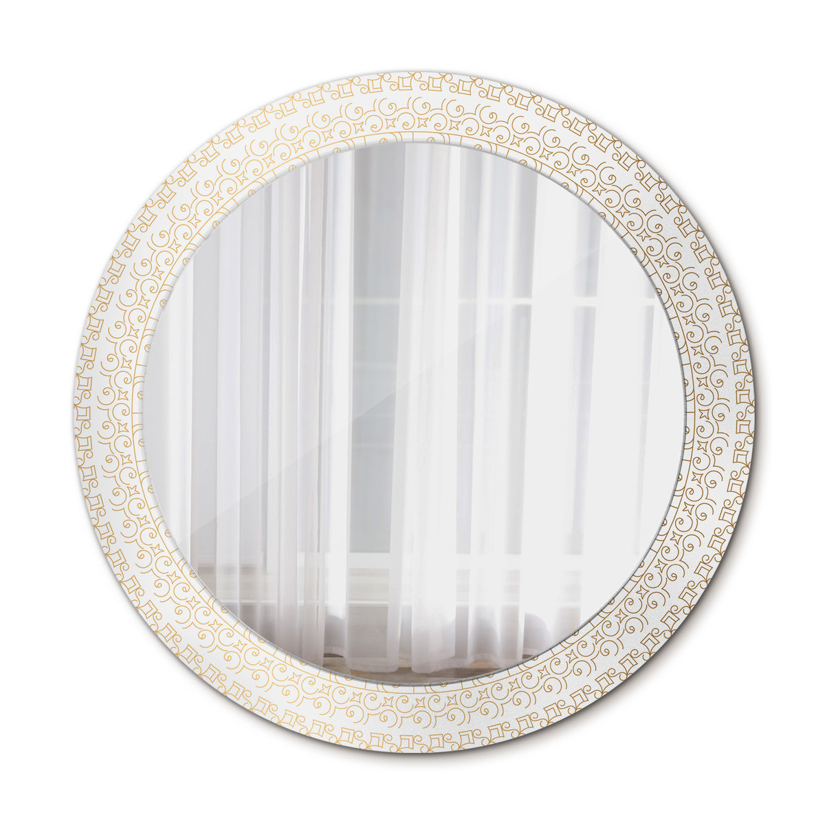 Lustro do Łazienki Glamour Indiańska mandala 70cm