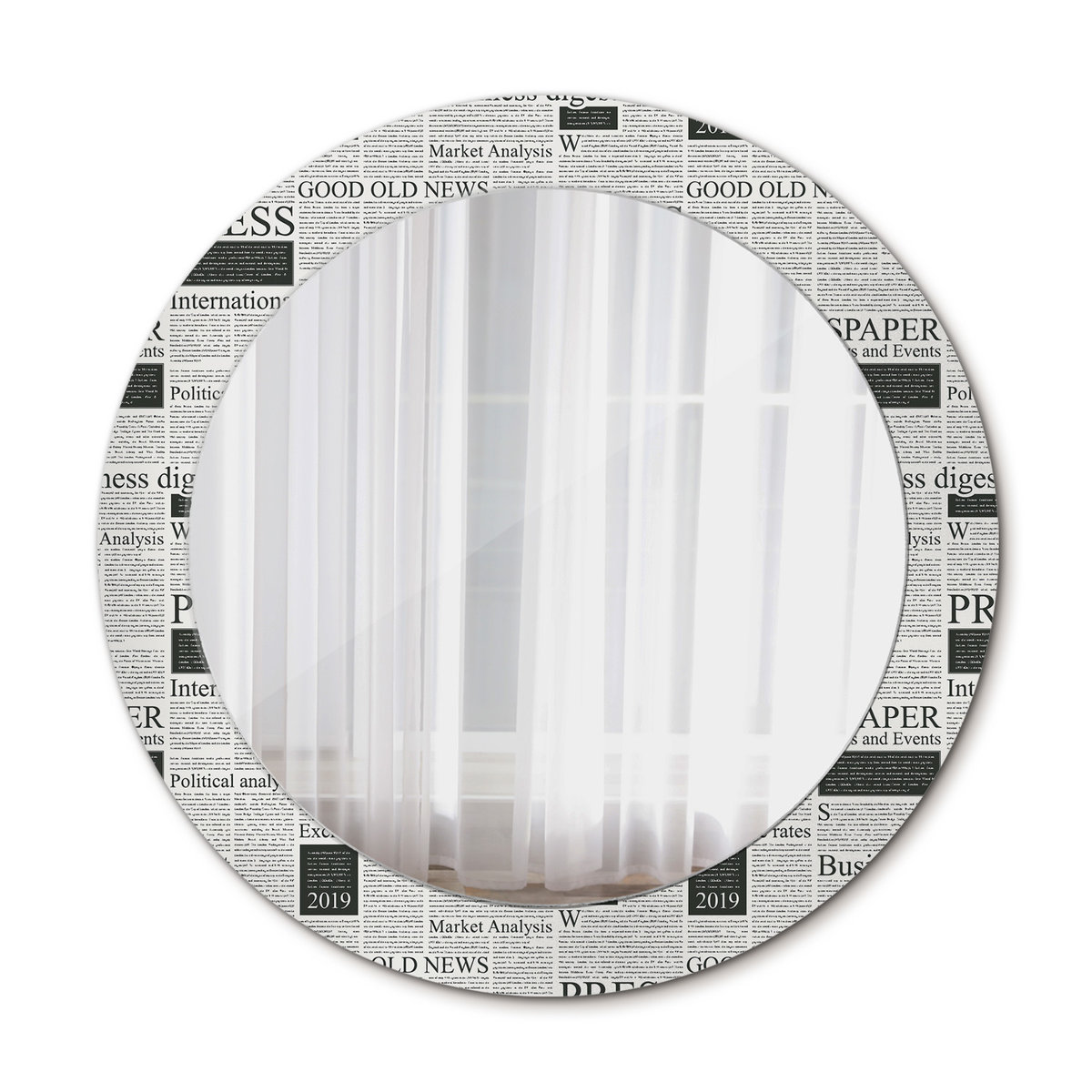 Nowoczesne Lustro Gazety 70cm
