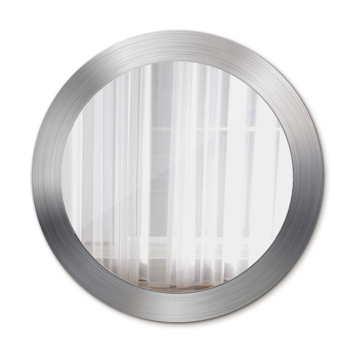 Okrągłe Lustro Ścienne Imitacja metalu 70cm