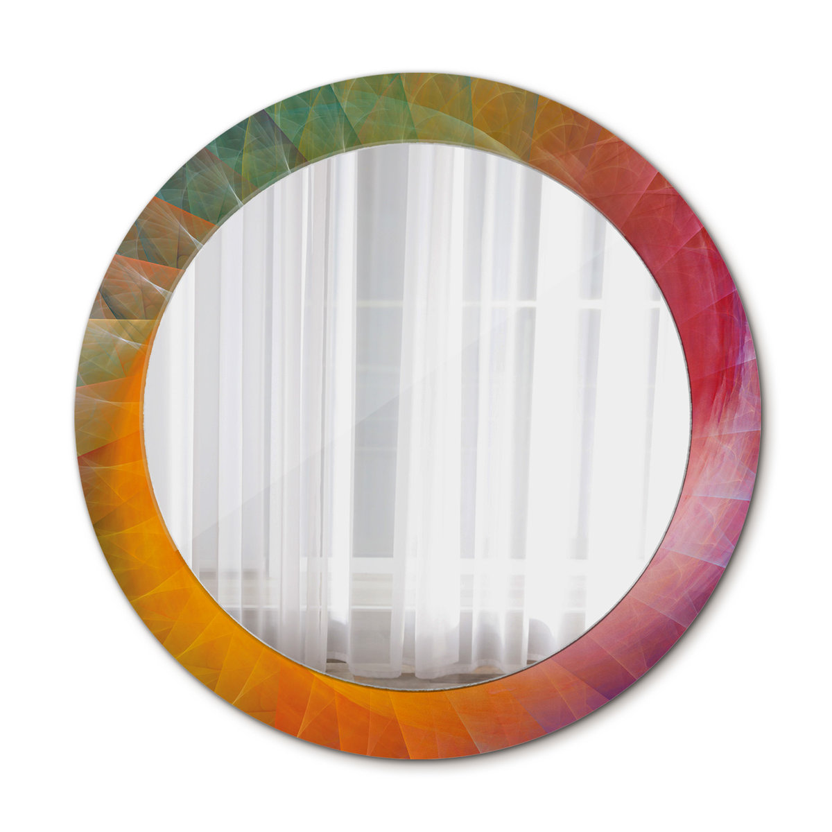 Nowoczesne Lustro Koło Paleta barw 70cm