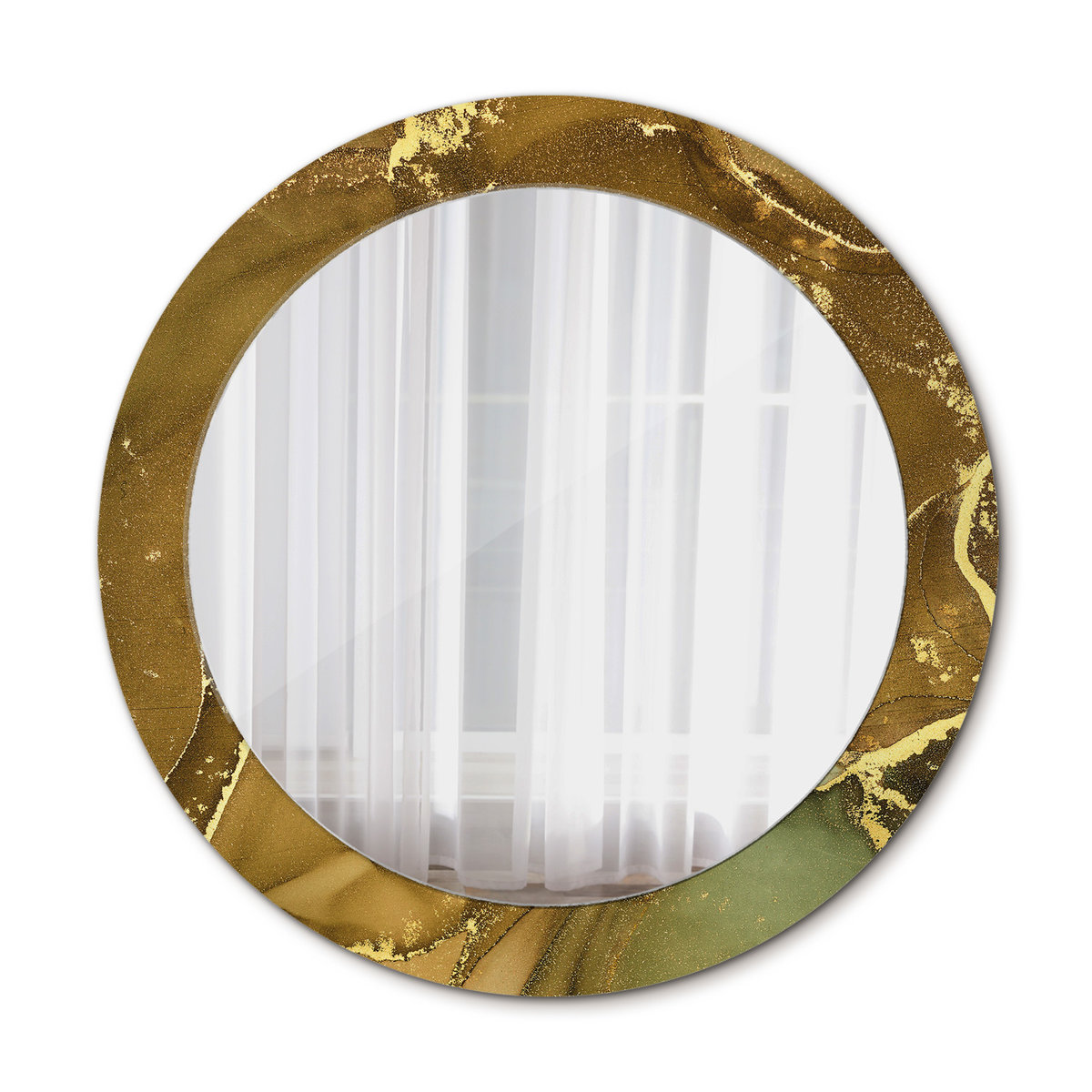 Lustro do Wizażu Ścienne Metaliczne wiry 70cm