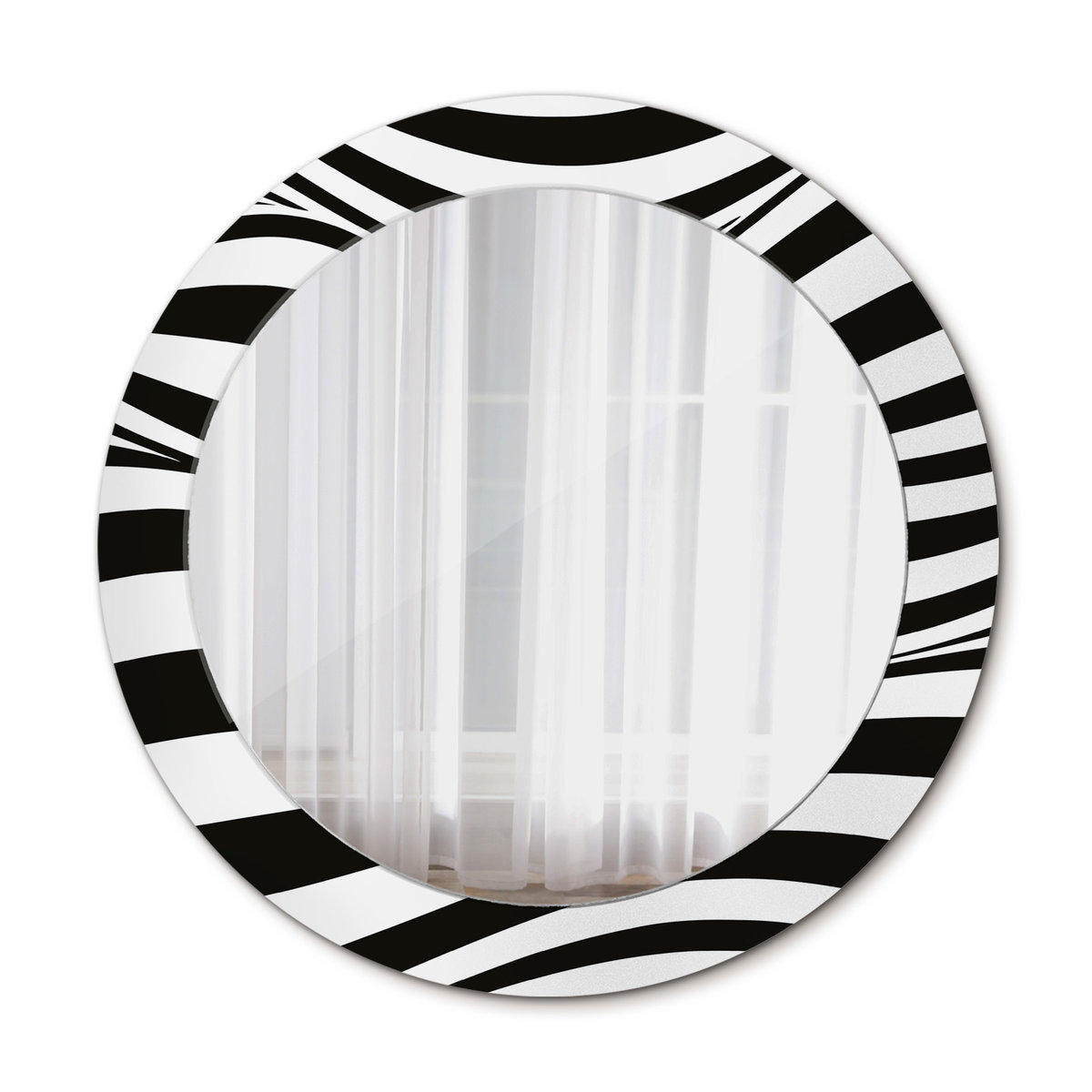 Okrągłe Lustro Łazienkowe Abstrakcyjna fala 70cm