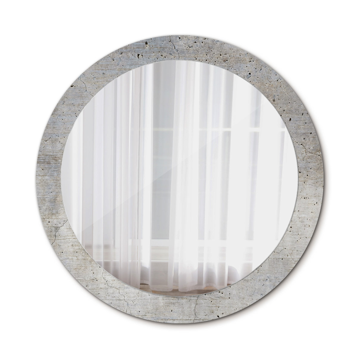 Nowoczesne Lustro do Salonu Szary beton 80cm