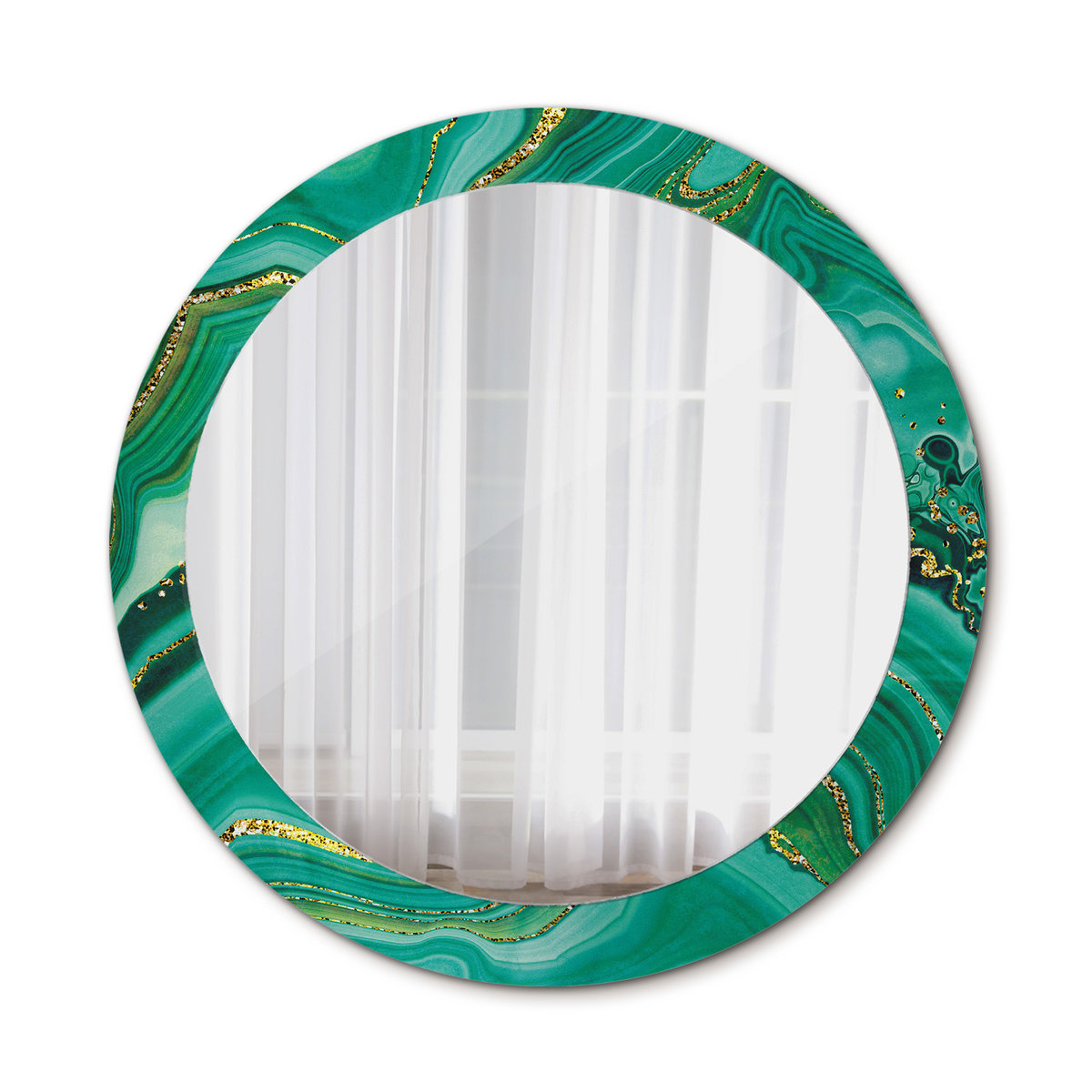 Okrągłe Lustro Łazienkowe Agat marmur 80cm