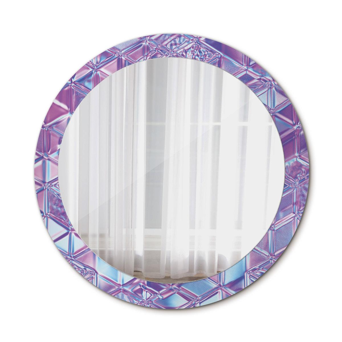 Nowoczesne Lustro Kryształowy wzór 80cm