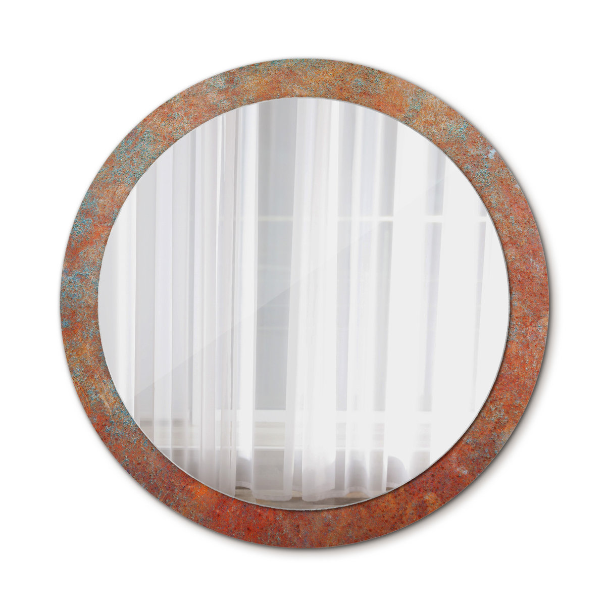 Nowoczesne Lustro do Łazienki Rdzawy metal 90cm