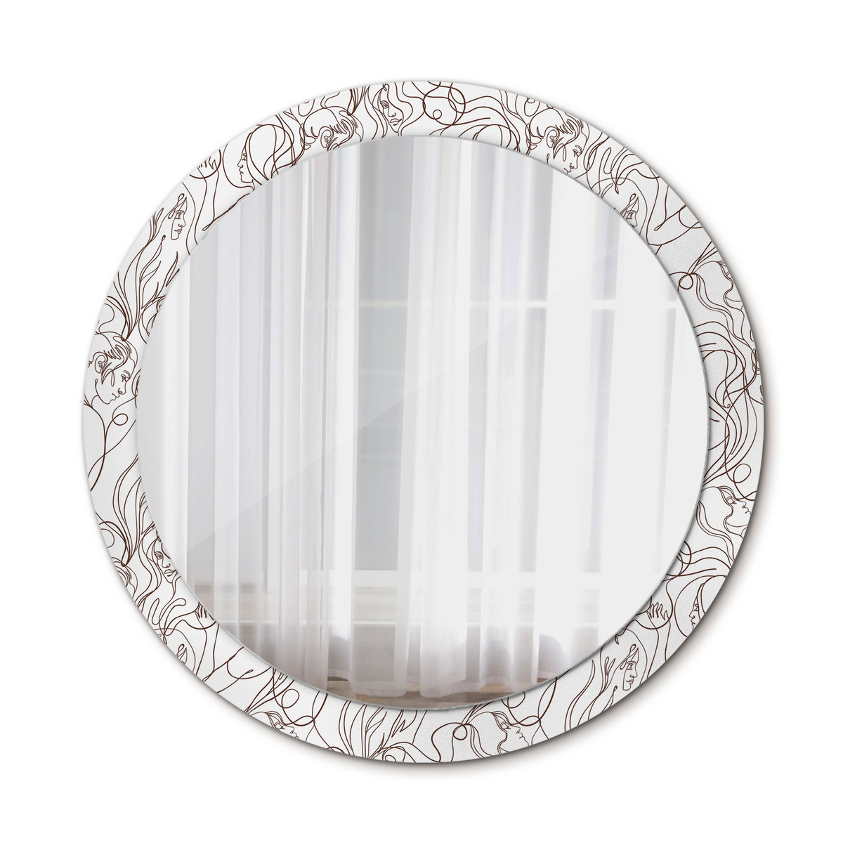 Okrągłe Lustro Łazienkowe Twarze z linii 90cm