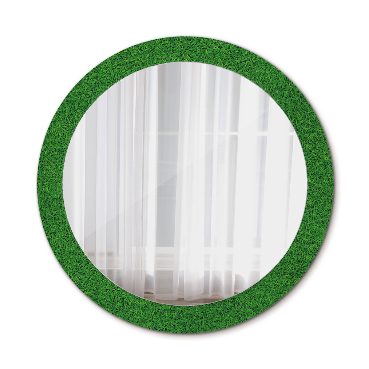 Ścienne Lustro Rama Glamour Zielona trawa 80cm