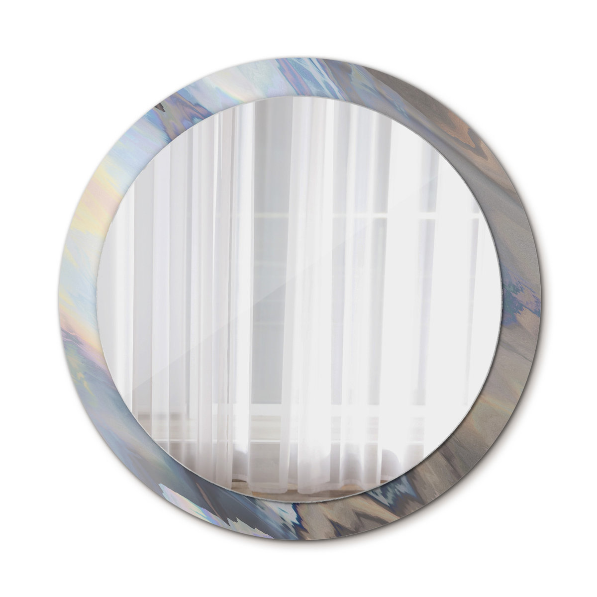 Nowoczesne Lustro Abstrakcyjne fale 90cm