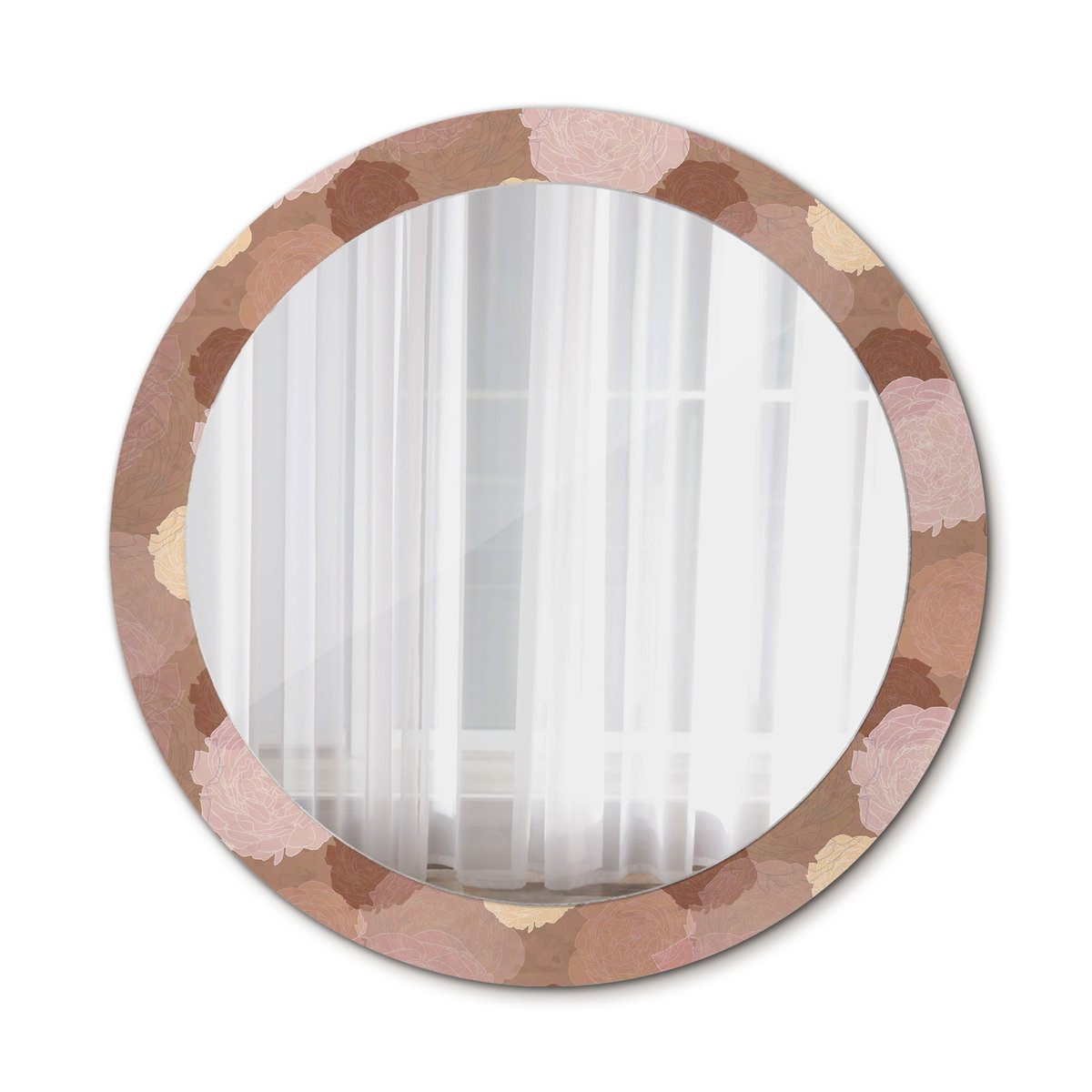 Lustro do Łazienki Glamour Róże kompozycja 80cm