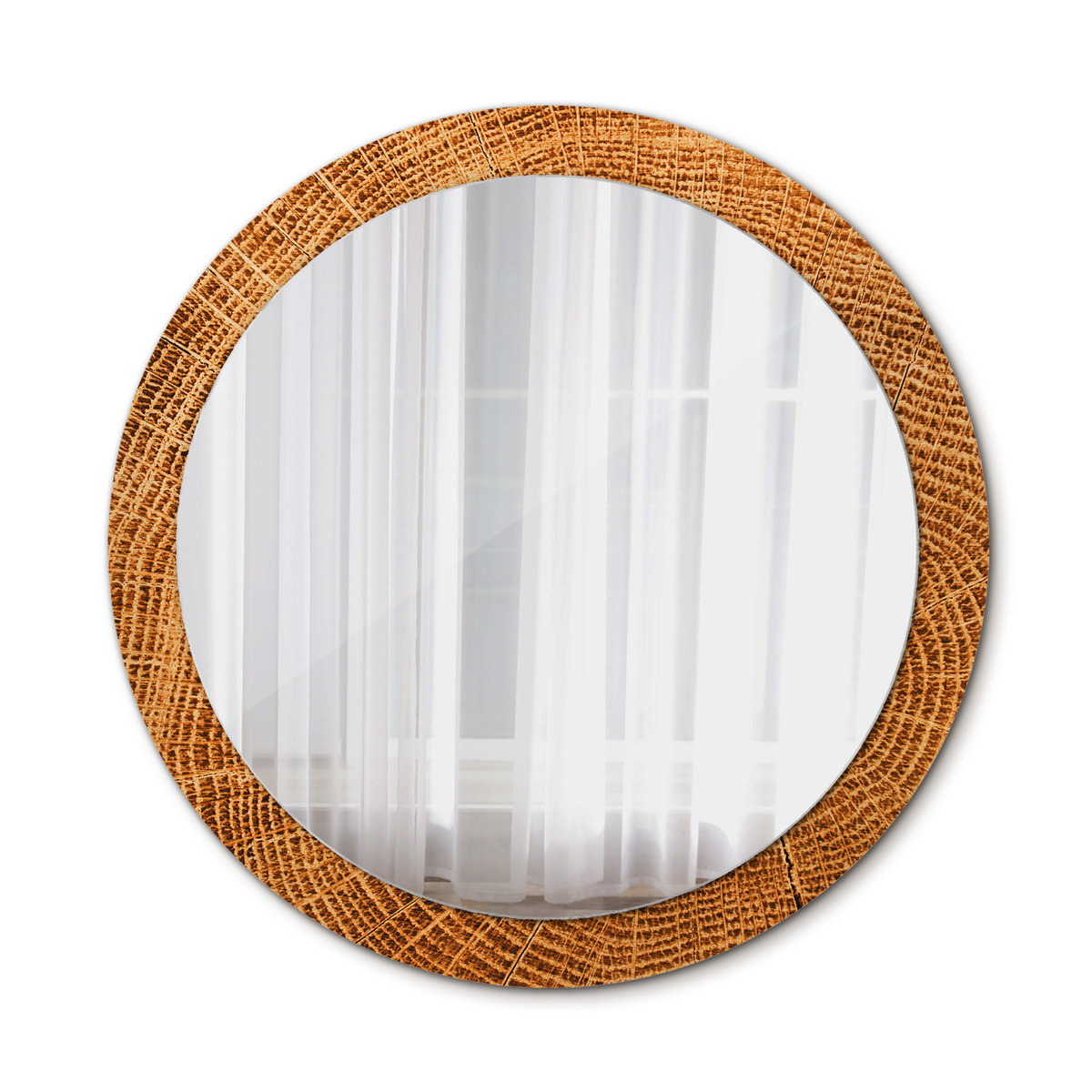 Lustro do Wizażu Ścienne Drewno dębowe 90cm