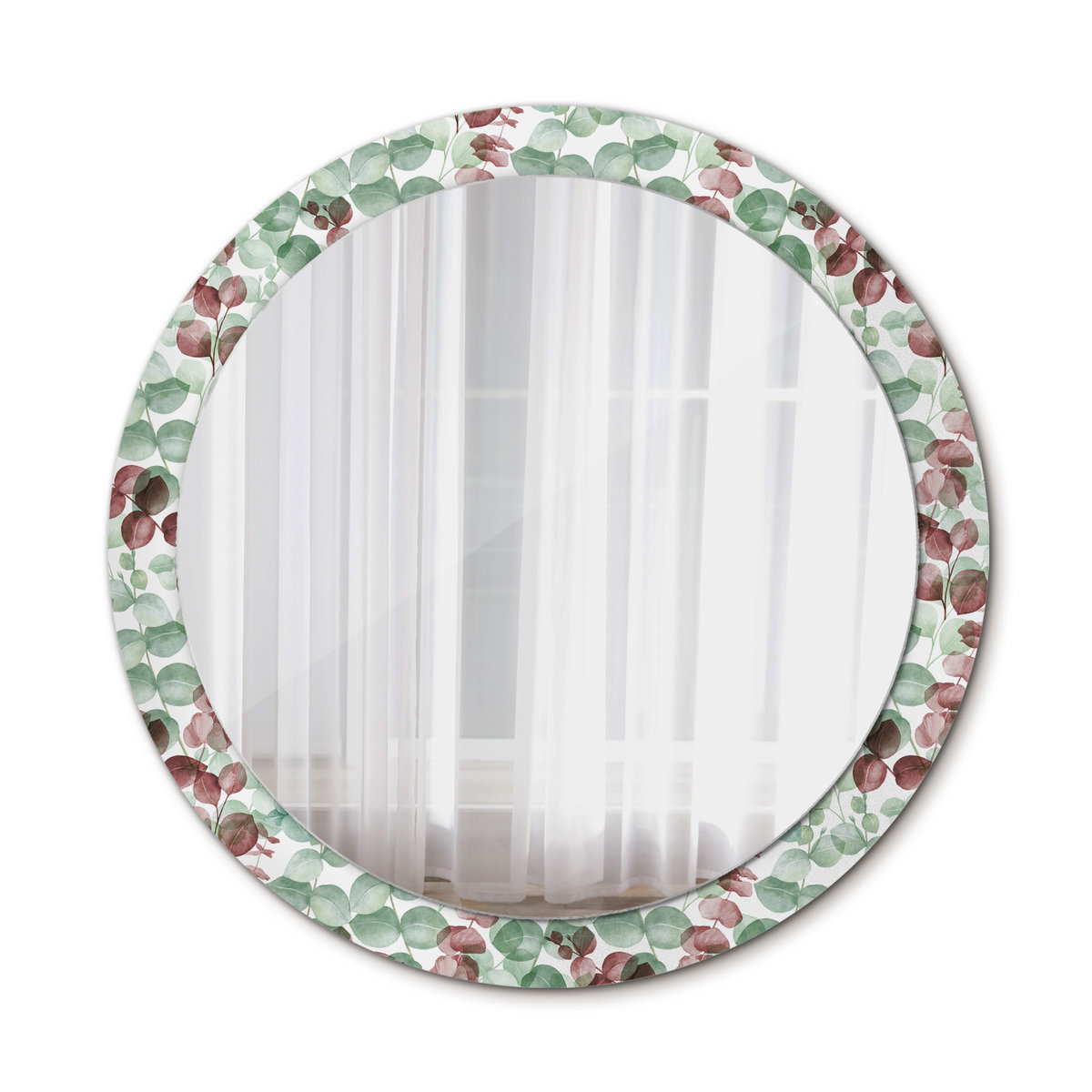 Nowoczesne Lustro w ramie Eukaliptus 90cm