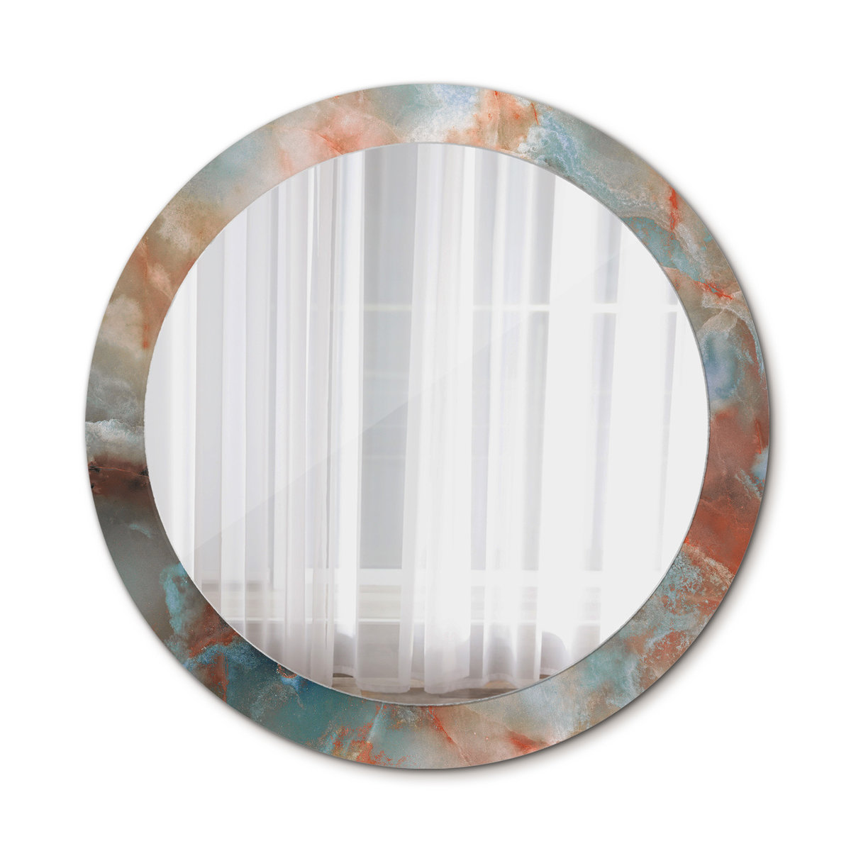 Ścienne Lustro Łazienkowe Onyksowe marmury 80cm