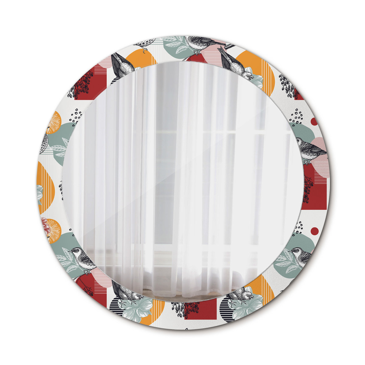 Nowoczesne Lustro Koło Patki vintage 80cm