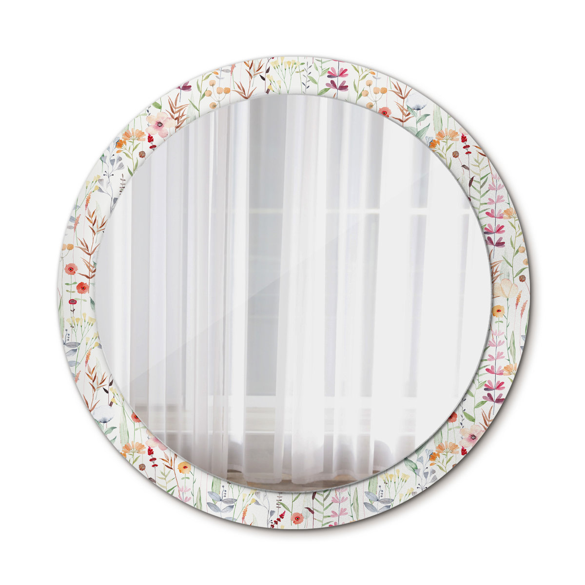 Nowoczesne Lustro do Łazienki Dzikie kwiaty 90cm