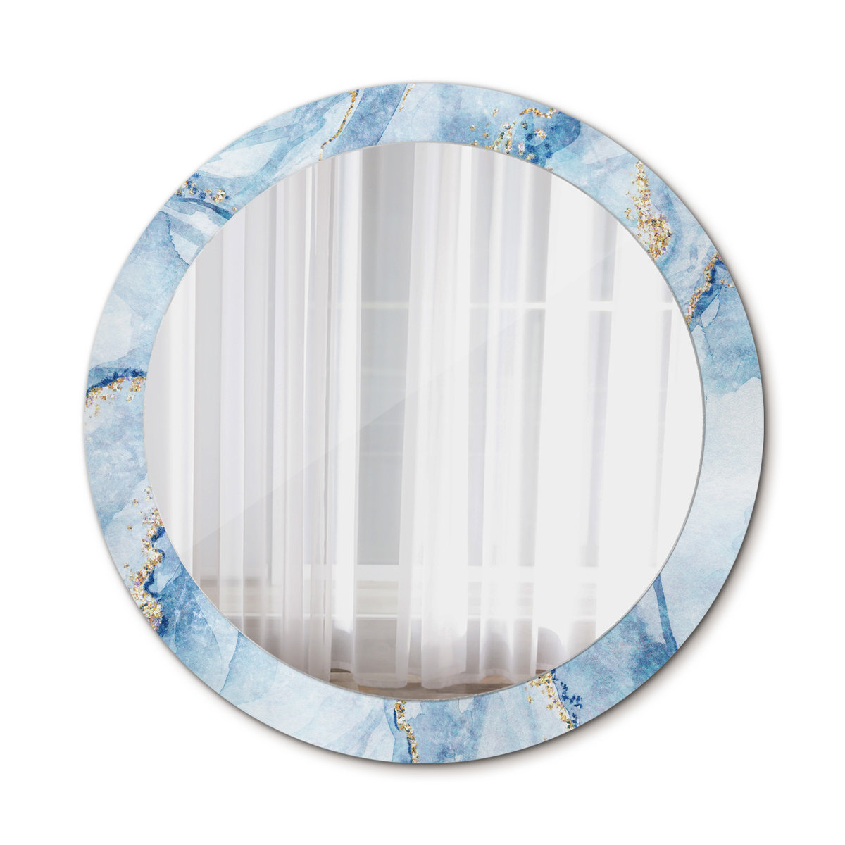 Lustro do Makijażu Błękitny marmur 80cm