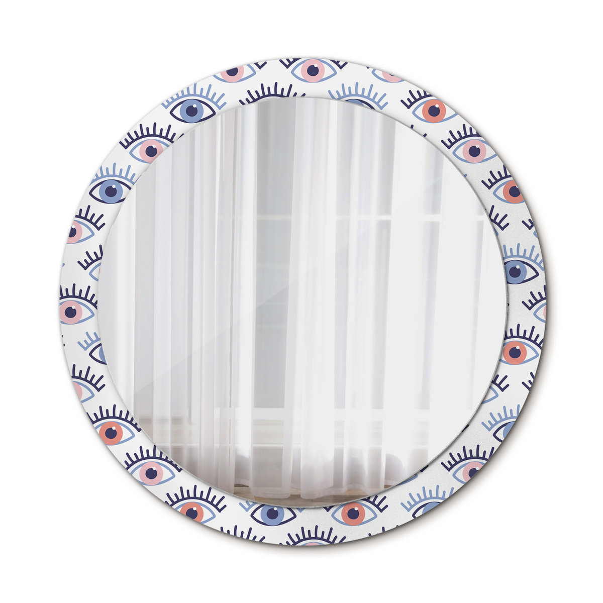 Piękne Lustro Okrągłe Oczy 90cm