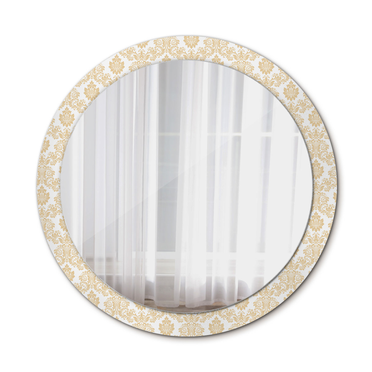 Nowoczesne Lustro w ramie Barokowy wzór 90cm