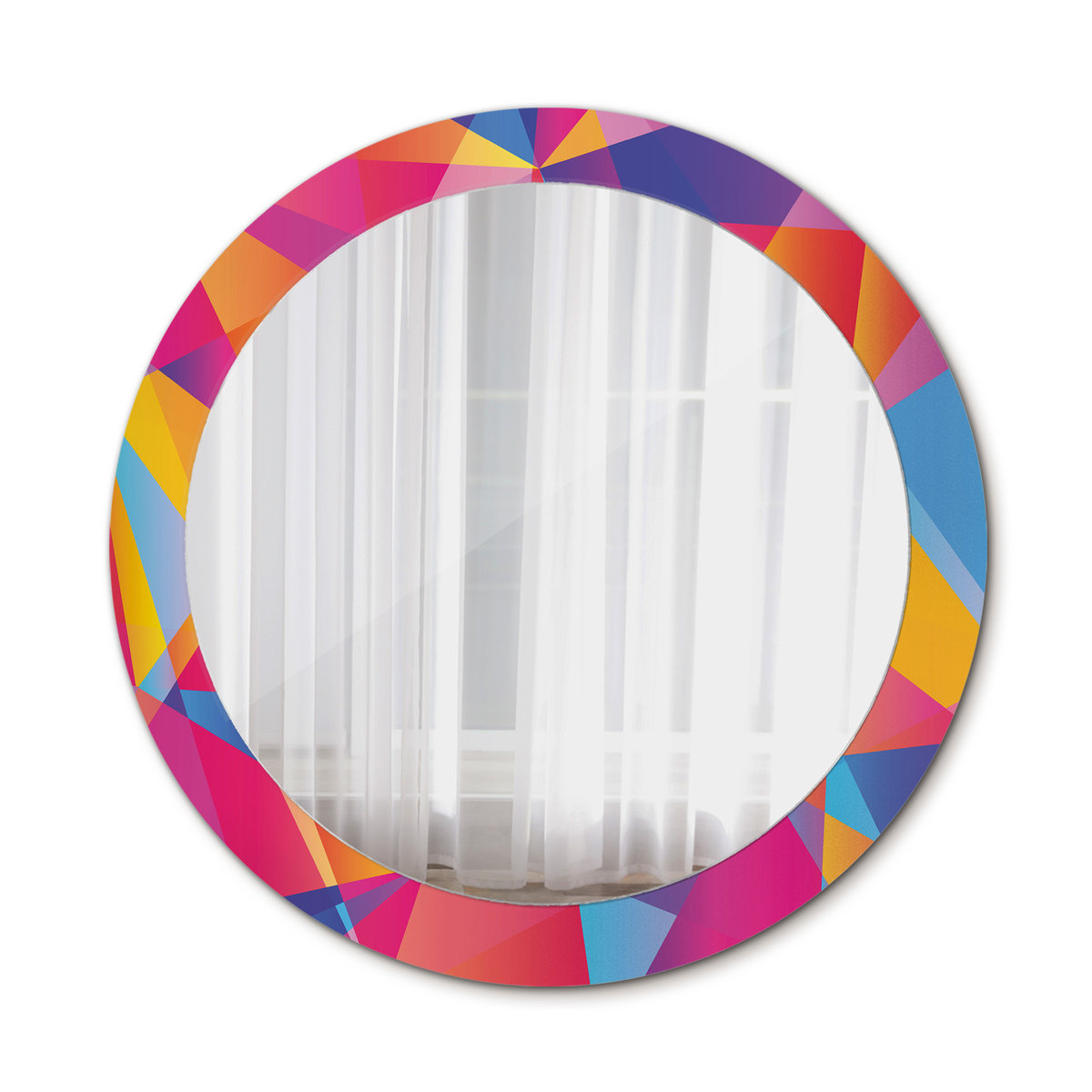 Nowoczesne Lustro Kompozycja geometryczna 80cm