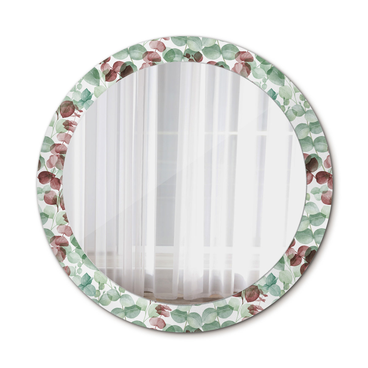 Nowoczesne Lustro w ramie Eukaliptus 80cm