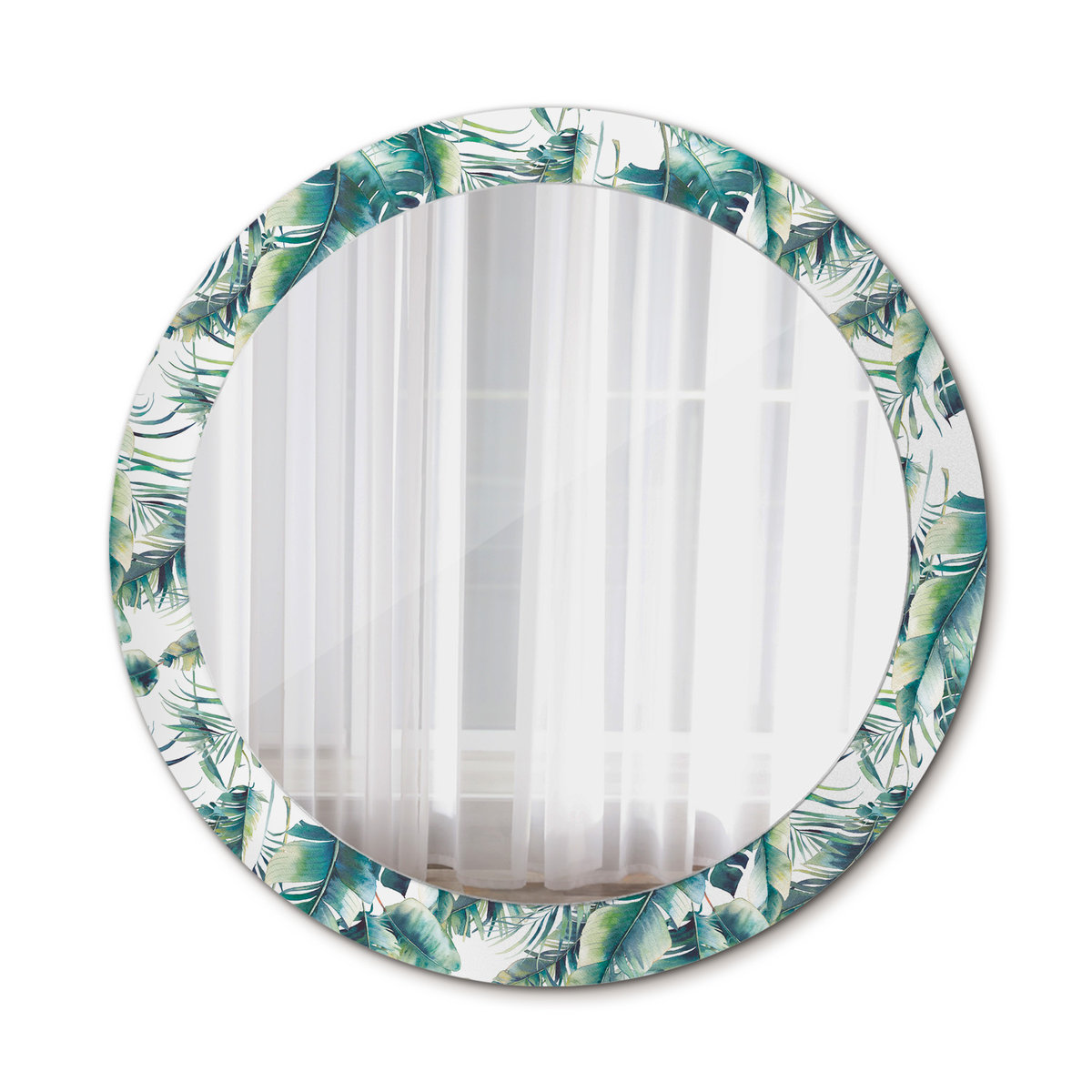 Ścienne Lustro Rama Glamour Liście 80cm