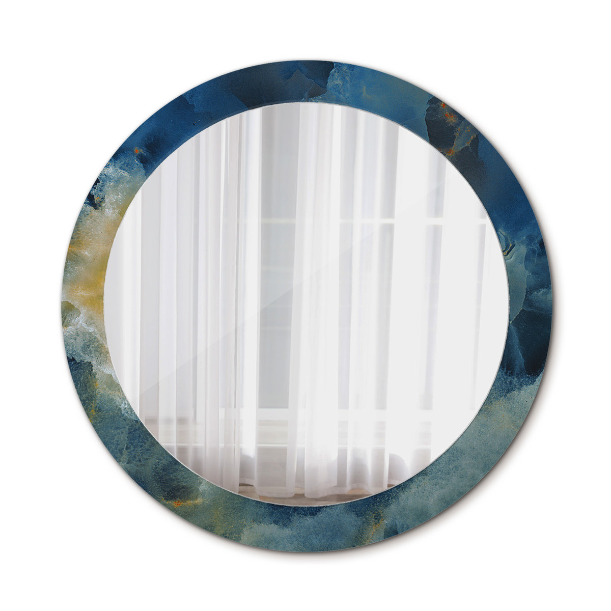 Okrągłe Lustro Łazienkowe Marmur onyx 80cm