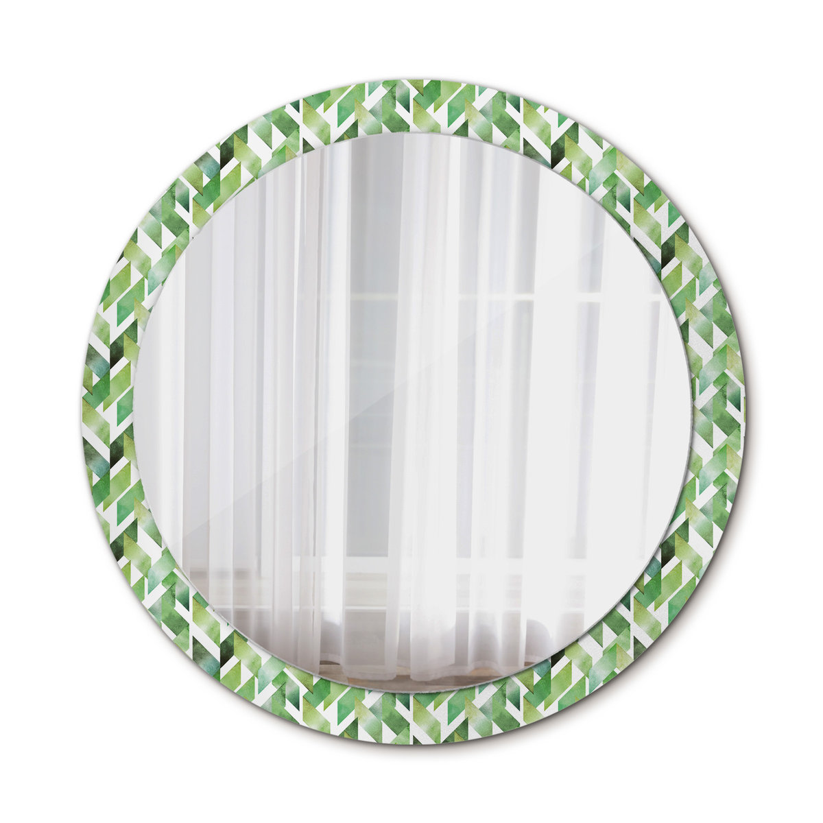 Nowoczesne Lustro Okrągłe Jodełka 90cm