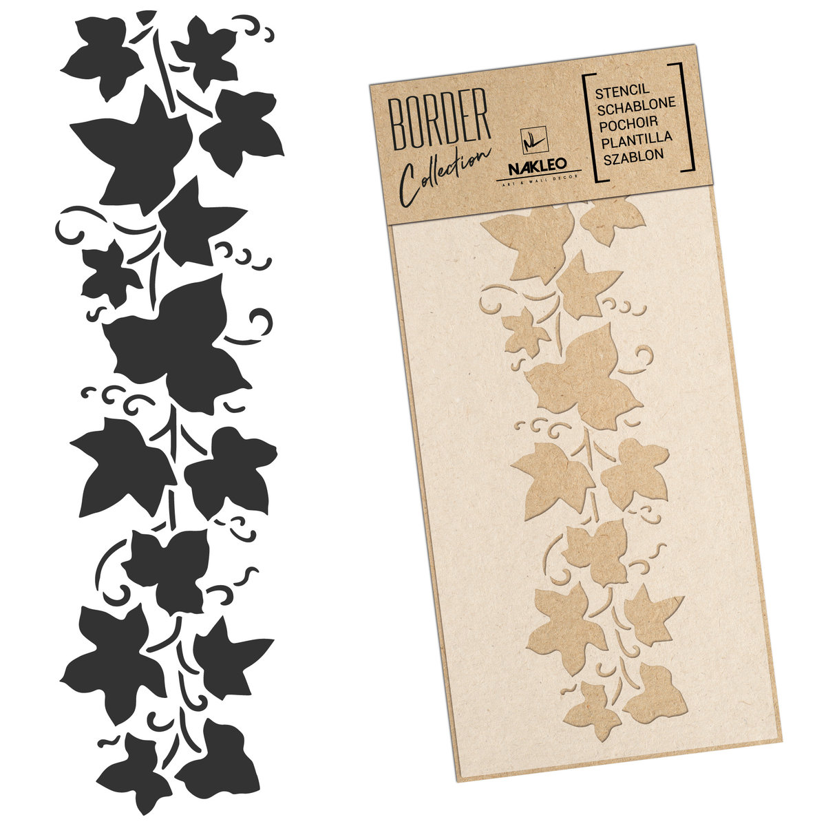 Szablon malarski border – bordiura // BLUSZCZ – PNĄCZE // 45x95cm