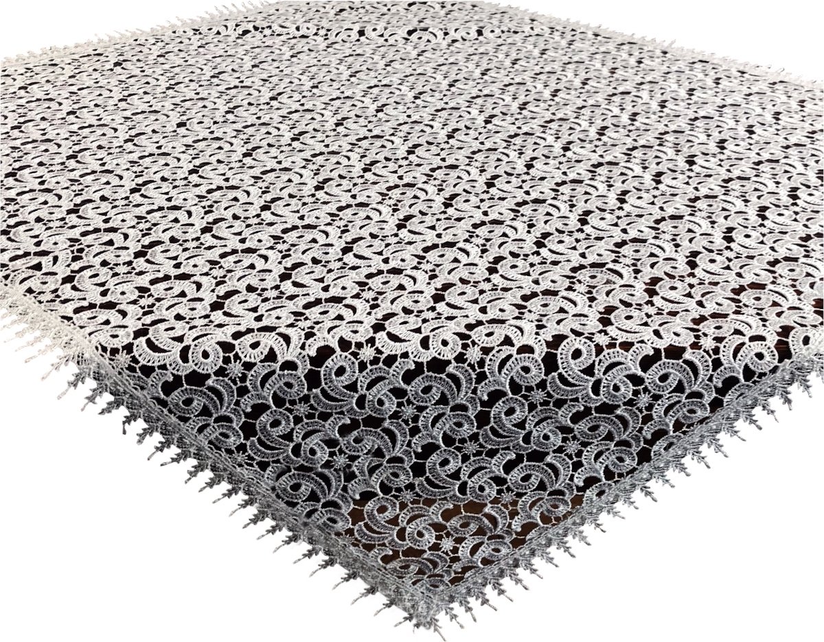 Nakładka z gipiury, 85x85, biała geometryczny, GB01-1
