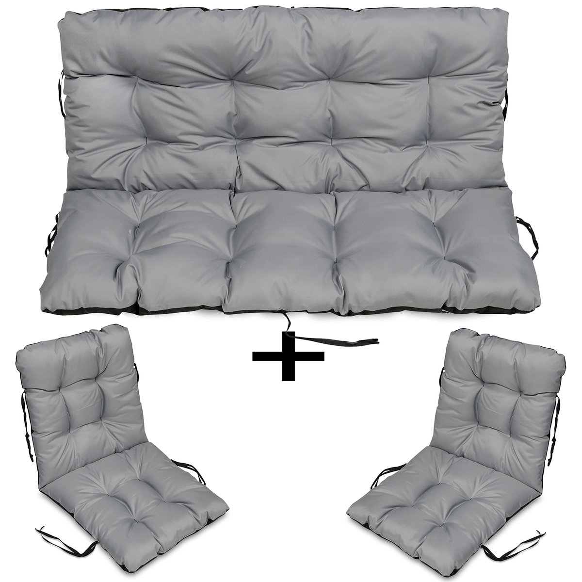 Poduszki Na Meble Rattan 140X60X50 Zestaw 2+1 Stal