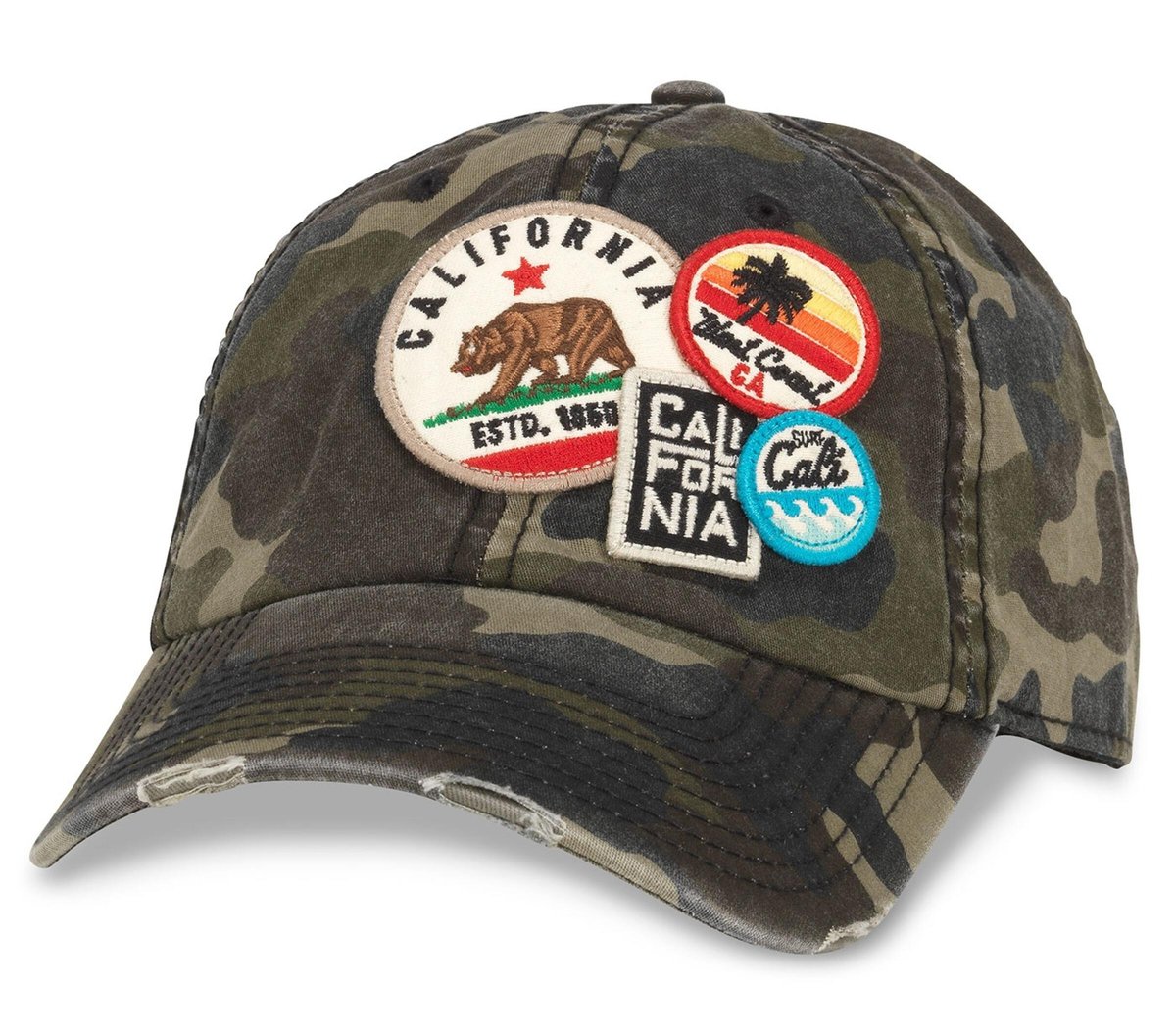 American Needle, Czapka z daszkiem Iconic California, SMU705A-CALI, Camo, Unisex