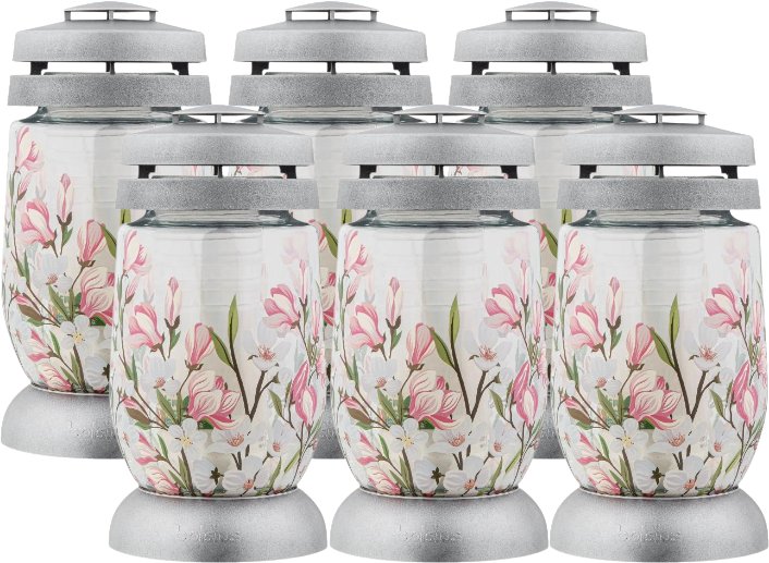 Znicz szklany BOLSIUS 3S Magnolia 36H 6szt.