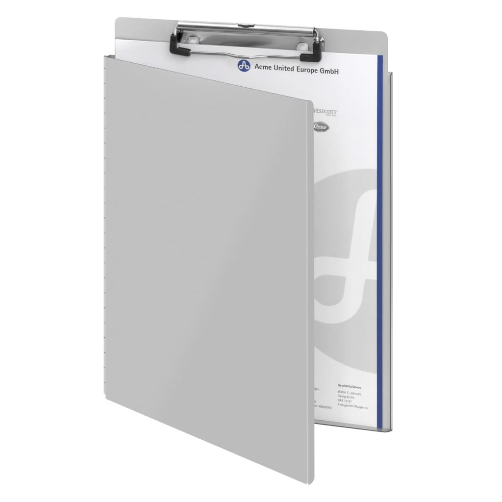Westcott Zamykana Podkładka Z Klipsem, A4, Aluminium