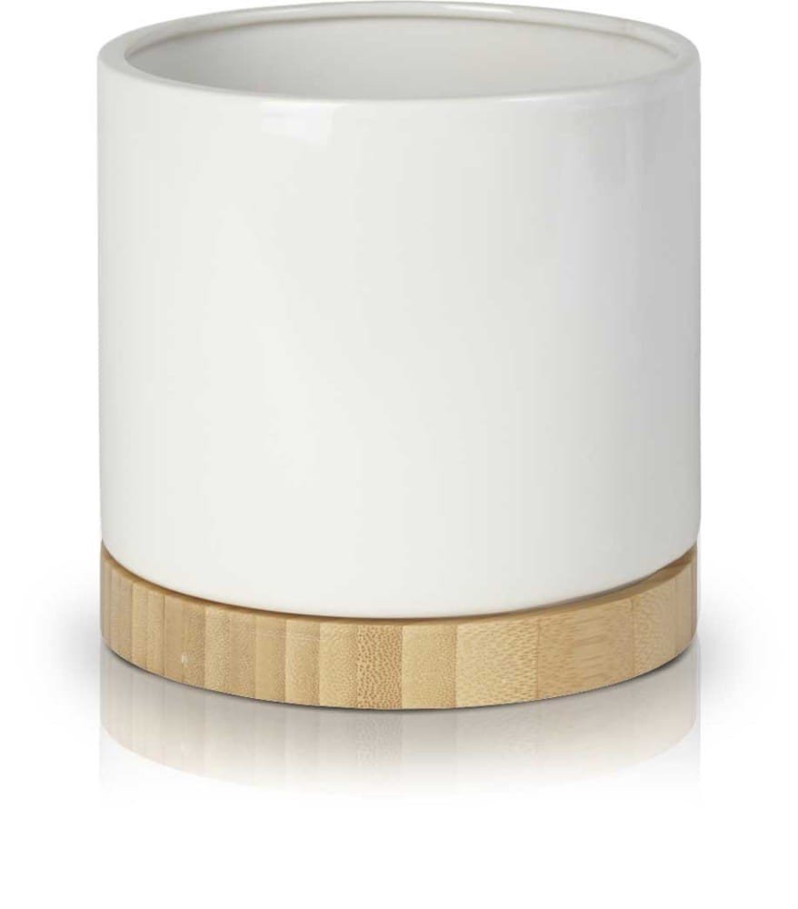 Osłonka doniczki Bamboo 16 cm biała 02.667.19