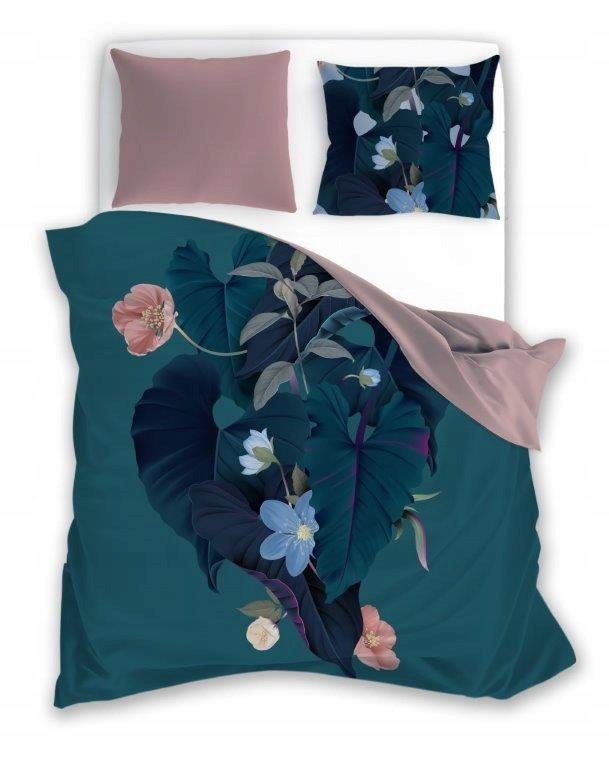 Faro, Pościel bawełniana 160x200+2x70x80 cm, Majestatyczne wzory florystyczne