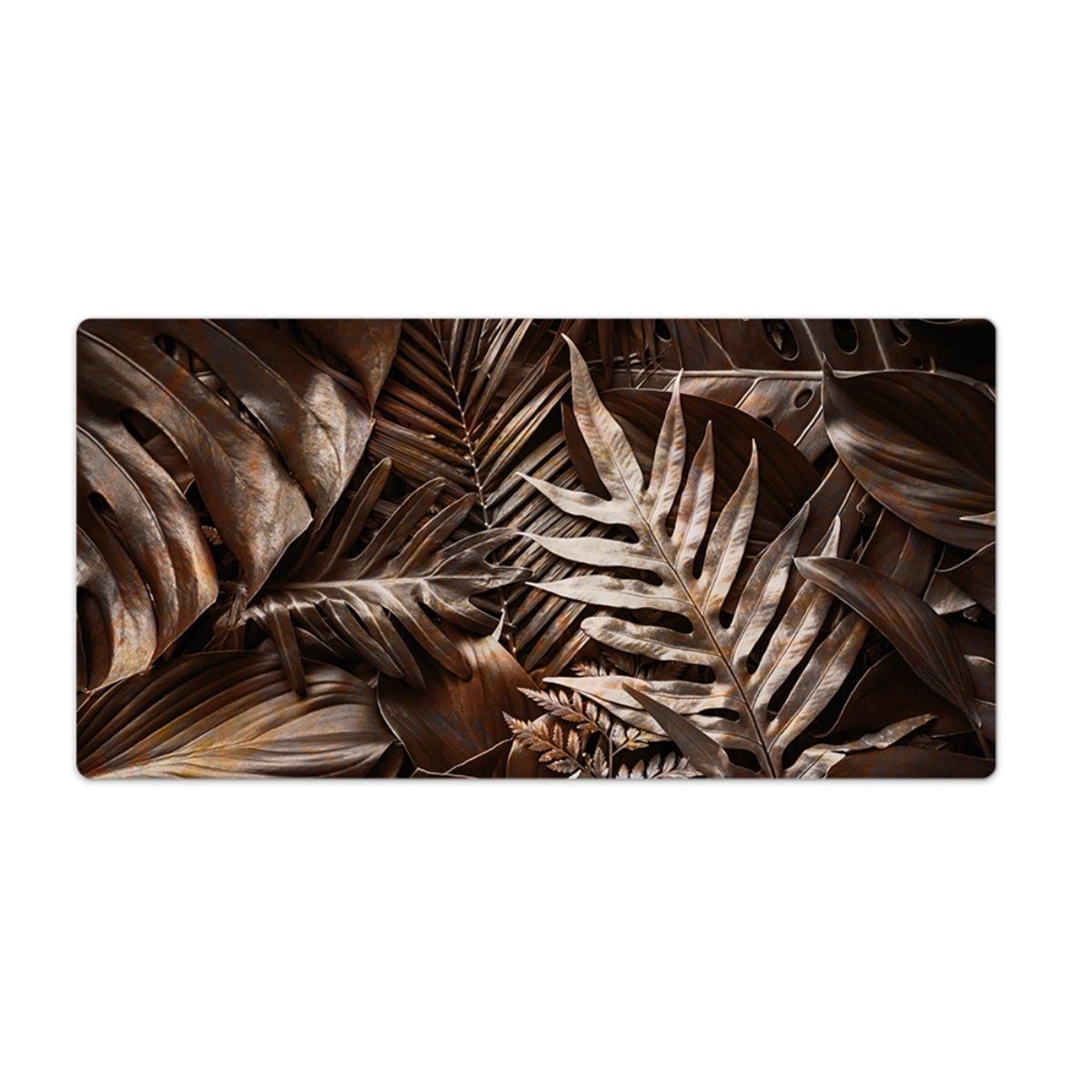 Mata ochronna na biurko Metalowe liście 120x60 cm
