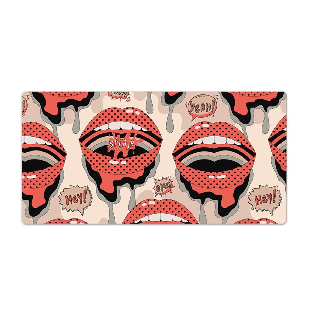 Trwała mata na biurko Retro usta 120x60 cm