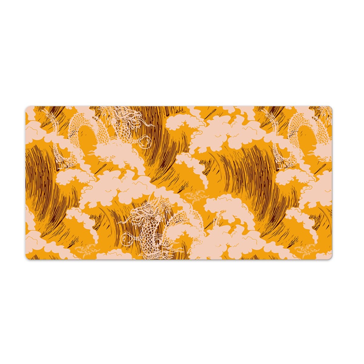 Podkładka na stół Żółte Japońskie Fale 120x60 cm