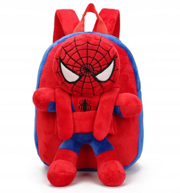 Plecak dla przedszkolaka chłopca czerwony 2w1 z maskotką