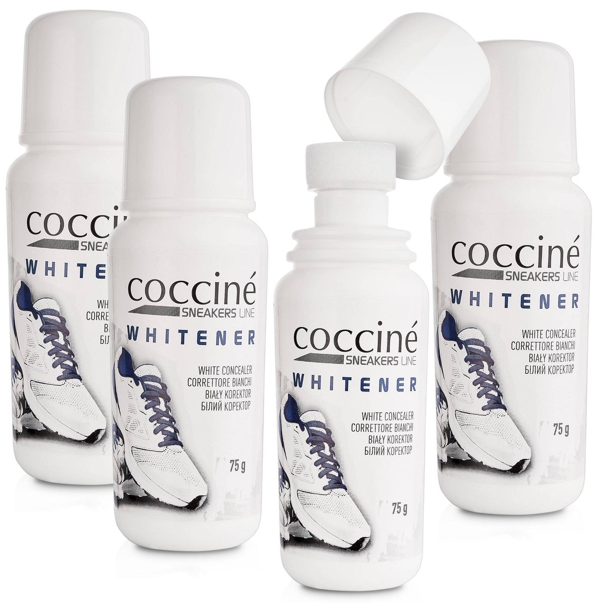 4x Coccine sneaker whitener korektor do białych butów 75 ml
