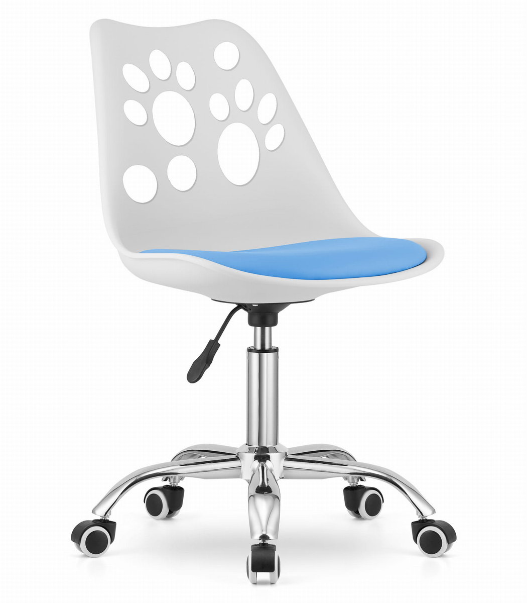 LEOBERT Krzesło biurowe LEOBERT Krzesło obrotowe PRINT biało-niebieskie model_3741_1-PRINT-JACY70