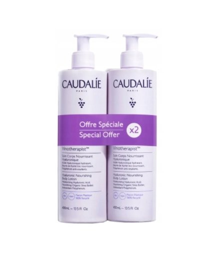 Caudalie Vinotherapist, Balsam do Ciała z Kwasem Hialuronowym, 2x400 ml